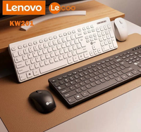 Clavier et souris sans fil Lecoo KW201 Slim Ultra Mince, étanche, anti-chute, ergonomique, 16000 DPI, économie d'énergie, solution de bureau