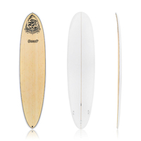 Planche de surf longboard en époxy de haute qualité OEM 9'0, en fibre de verre teintée, pour le surf
