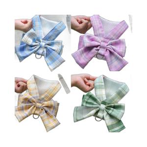 Huisdier Hond Jk Vest Traction Touw Teddy Kleding Milieuvriendelijk Polyester Geruit Rok Borstband Hond Uitlopend Harnas - Product Image 5