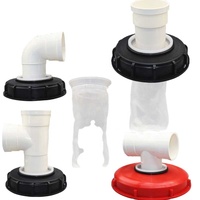 Ibc Tonne ember fitting Tonne ember plastik tutup Filter 163mm dengan jala Filter Tonne ember tutup Dn150