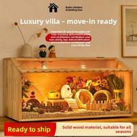 Boîte d'alimentation pour poulets en bois, luxueuse, florale et moelleuse, avec contrôle de la température, convient au salon, nid et cage pour petits animaux