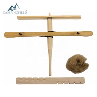 Kit de perçage à l'arc CAMPINGFIELD, double perceuse, planche de feu en paulownia, broche en pin pour la survie en plein air, la randonnée, le camping, allume-feu