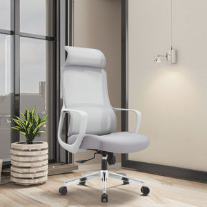 नया आगमन Jyg-घंटी ग्रे सफेद रबर एर्गोनोमिक ऑफिस चेयर लुम्बर प्रोटेक्शन कंबाड सीट 320 मिमी बेस एडजस्टेबल गैस चेयर - Product Image 2