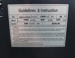 <span class=keywords><strong>Batterie</strong></span> au plomb-acide de traction <span class=keywords><strong>pour</strong></span> <span class=keywords><strong>chariot</strong></span> <span class=keywords><strong>élévateur</strong></span> 48V 600AH / 10VBS600, scellée, <span class=keywords><strong>48</strong></span> <span class=keywords><strong>volts</strong></span>, 600ah <span class=keywords><strong>pour</strong></span> Lonking FB25 - Product Image 4