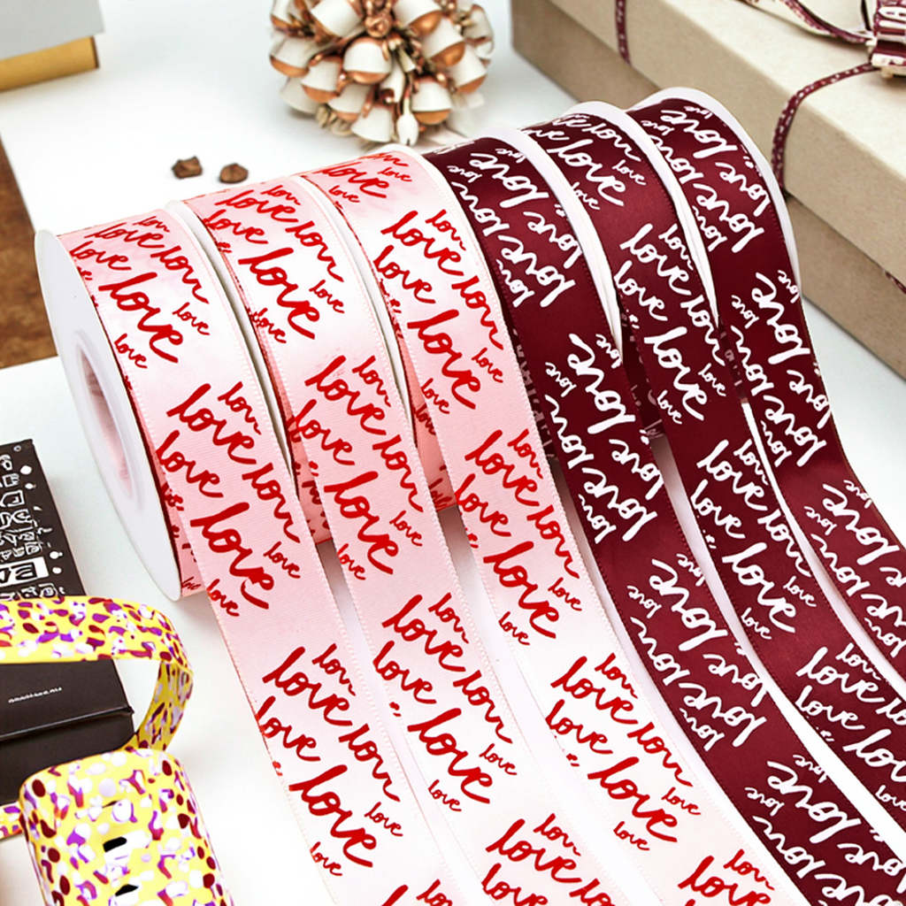 Wholesale Polyester Valentine Ribbon with Custom Logo - Ideal for Wedding & Gift Packaging