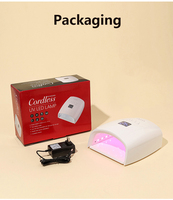 Lampe à Ongles Économique Rechargeable avec Poignée, Lumière Rouge, Séchoir pour Vernis Gel, Lampe UV sans Fil pour Ongles 48W