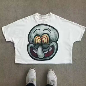 Haute qualité Boxy recadrée t-shirts 100% coton Y2K imprimé graphique t-shirts Streetwear luxe hommes T-Shirts - Product Image 1