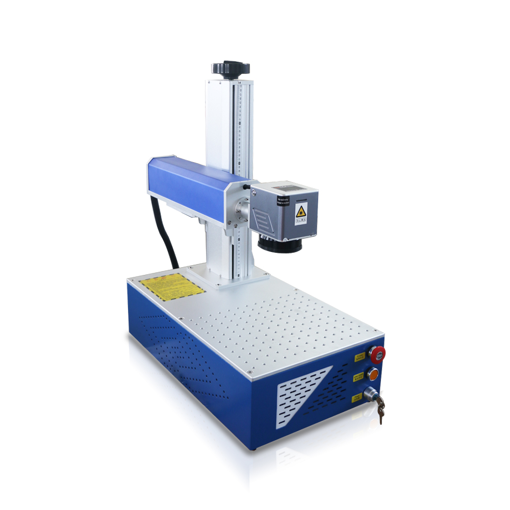 30w fiber laser making machine with rotary for rings portable with 300*300mm SG7110 Galvo Head Double Red Dots and Ring Rotatory