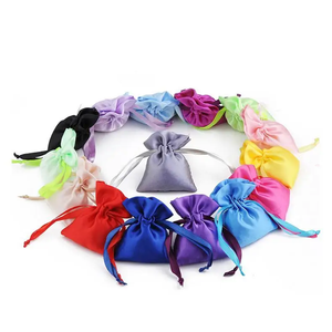 Luxury <strong>Satin</strong> Silk Gift Bag Multi-Size Reusable Wedding Favor Jewelry Packaging Logo Printing Tear Resistant Lining For Shopping - Product Image 3