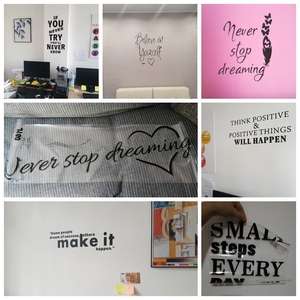 Décoration De La maison Amovible Inspirante Lettre Personnalisée PVC Motivation Stickers Muraux Stickers - Product Image 2