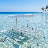 Auvent de toit transparent pour kayak PC, transparent pour 2 personnes, pour canoë, kayak, bateau, kayak double transparent avec pare-soleil