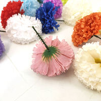 Vente chaude 8.5cm fleurs de deuil funéraire, étamines d'œillets têtes dispersées adaptées au mémorial de décoration de cimetière