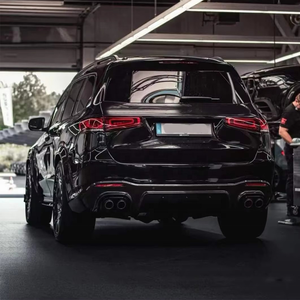 Kit carrosserie en fibre de carbone pour <span class=keywords><strong>Mercedes</strong></span>-Benz <span class=keywords><strong>GLS</strong></span> SUV 19-23, nouveau style B, lèvre avant, aileron supérieur, pare-chocs pour <span class=keywords><strong>GLS</strong></span> - Product Image 4