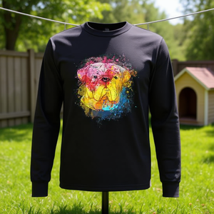 Camiseta de Manga Larga para Mamá y Papá de Bulldog Inglés, Ropa Promocional con Temática de Bulldog Americano - Product Image 3