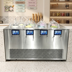Máquina de helados vertical de 8 cilindros de 5.5L con certificación CE/ETL, máquina comercial italiana para hacer helados duros. - Product Image 1
