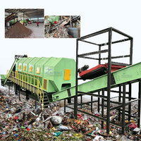 Ligne de tri des déchets solides urbains, machine de tri des déchets plastiques primaires pour l'usine de tri des déchets de la ville