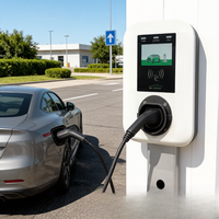 Estación de Carga para Vehículos Eléctricos Jinghu para Exteriores, 7-22kW, Tipo 2, Enchufe de Pared, Plataforma OCPP Lista para Usar, Resistente a la Intemperie IP65, TA-AC-WS-P