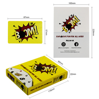 Jeu de cartes à jouer de divertissement de 93 cartes, format Bridge, en plastique pelliculé, avec impression personnalisée et boîte de rangement, pour soirées de jeux en famille