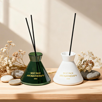 Grand flacon diffuseur conique 250 ml en verre vide pour diffuseur d'arômes, bâtonnets en fibres épaisses, ouverture facile, écologique et recyclable
