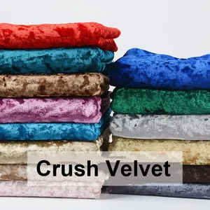 RTS Ready Goods Spandex Stretch Velour Crushed Velvet Fabric For Cushions/Tracksuit/Durags/Upholstery/Curtains/Sofa