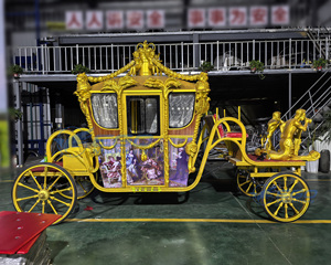 Carruaje de Boda Dorado con Esculturas, Estilo Princesa, para Paseos Turísticos, Carruaje Eléctrico Real de Cenicienta, Carruaje Eléctrico para Paseos Turísticos - Product Image 3