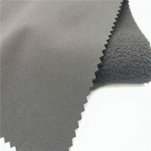 Tissu en polyester et élasthanne, polaire collé, imperméable, <span class=keywords><strong>coupe</strong></span>-<span class=keywords><strong>vent</strong></span>, 320 GSM, pour veste d'extérieur, softshell, uniforme scolaire - Product Image 3