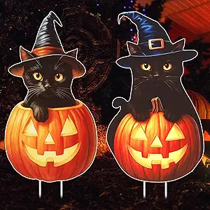 Panneau de jardin d'Halloween le plus vendu, impression UV durable, en Coroplast, imperméable, décoration extérieure de jardin pour les fêtes d'Halloween avec piquet en métal en forme de H - Product Image 5