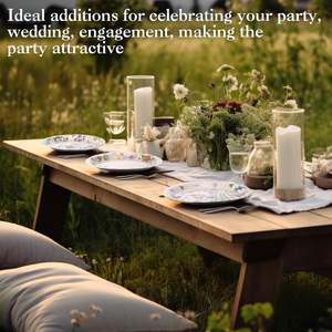 แผ่นกระดาษแบบใช้แล้วทิ้งทรงกลม9นิ้วสีขาว350gsm สไตล์วินเทจวัสดุสำหรับงานเลี้ยงที่ผ่านการรับรองจาก CMYK - Product Image 2