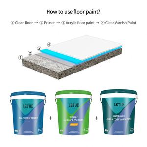 Revestimiento Acrílico Líquido de Alto Brillo para Pisos Deportivos de Canchas de Baloncesto en Garajes, Aplicación con Brocha, Pintura para Pisos a Base de Agua - Product Image 6