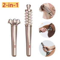 Rouleau de massage 3D portatif rechargeable 2 en 1 pour le visage, le cou, les bras, la poitrine, les jambes, relaxation et raffermissement de la peau, nouveauté 2026