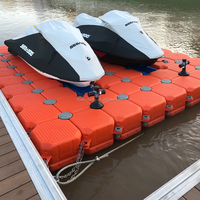 Système d'assemblage de plateforme flottante modulaire en HDPE pour jet ski, bateau et embarcation nautique