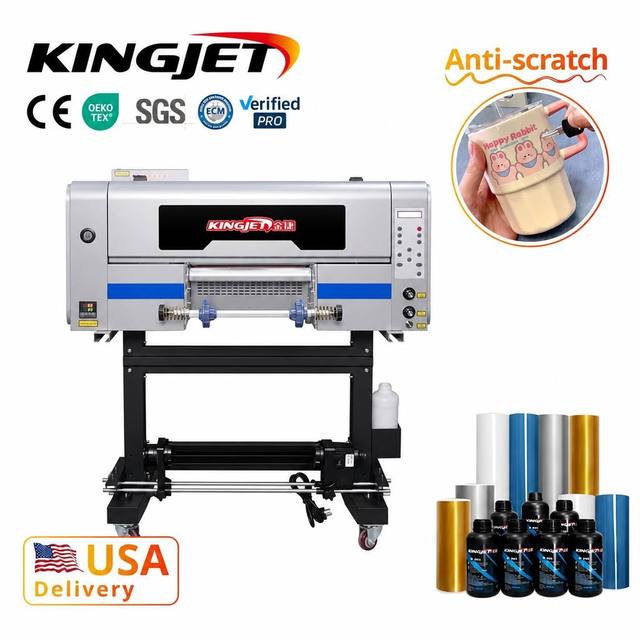 Kingjet I3200 High Quality UV Printer 2/4 Big Size 30cm Print Width UV DTF Printer New Condition A3/A4/A1 Roll Roll