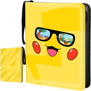 Design personnalisé 4 Pocket pok e mon PU Zipper Flip Book Game Card Storage Book 4 & 9 Pocket Business Card Holder with Sleeves - Product Image 4
