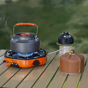 Fornello da Picnic portatile da campeggio all'aperto, adatto per viaggi in famiglia, Modulare antivento, utilizza carburante propano - Product Image 5