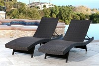 Chaise longue de luxe en rotin de haute qualité pour piscine et extérieur, lit de soleil de plage, chaise longue de loisirs en forme de S en rotin