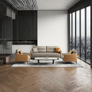 مجموعة تنفيذية جلدية حديثة أثاث مكتب استقبال مريح فاخر 1 3 مقاعد تصميم الشمال - Product Image 4