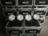 Lampu Par LED Hexa Tunggal 200W, Lampu COB Putih Hangat dan Putih Dingin 200W
