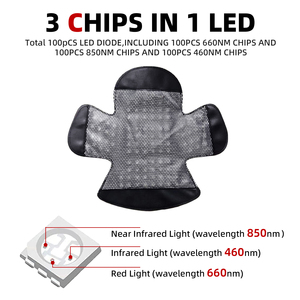 APTREDLIGHT Capuchon de thérapie par la lumière rouge 100 Led pour cheveux pour hommes et femmes 460nm 660nm 850nm Capuchon de lumière infrarouge - Product Image 2