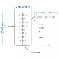 Nouvelle conception de Gaby : Boîte à bijoux en acrylique, présentoir pour anneaux de téton, emballage pour piercings en cristal, supports rotatifs pour anneaux de nombril, boîte cadeau haut de gamme