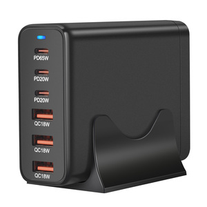 GAN 120W USB C ที่ชาร์จติดผนัง USB QC3.0 PD 65W ชาร์จเร็ว6พอร์ตอะแดปเตอร์ชาร์จไฟตั้งโต๊ะ - Product Image 3