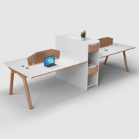 Mobilier de bureau personnalisé Poste de travail modulaire au design moderne Bureau à compartiments pour le personnel Bureau à cloisons