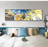 Peinture abstraite moderne sur toile encadrée sur mesure pour hôtel, commande en gros, art mural coloré pour chambre à coucher, idéal pour l'hôtellerie