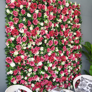 Toile de fond florale en soie Décoration murale florale facile à installer Intérieur/extérieur <span class=keywords><strong>Livraison</strong></span> rapide pour Noël Pâques Mariage Rose Fleurs murales - Product Image 1