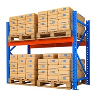 Étagère à palettes en acier robuste, protection contre la corrosion brossée, rayonnage industriel multi-niveaux, réglable et empilable, pour usage en entrepôt