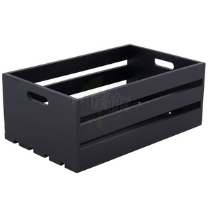 กล่องเก็บของไม้ไผ่สีดำ 30x20x15 ซม. กล่องจัดระเบียบขนมปังในครัว - Product Image 1