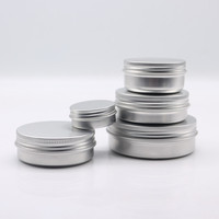 5ml 10ml 15ml 20ml 30ml 50ml 60ml 80ml 100ml Boîte en métal Conteneur plat en aluminium Pot en étain avec couvercle à vis