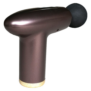 Mini pistolet de massage marron foncé, 6 niveaux de vitesse, batterie au lithium rechargeable par USB, 5 têtes de massage, relaxation musculaire du cou - Product Image 3