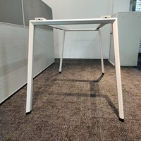 Cadre de table métallique extensible, base de bureau rétractable à pieds inclinés, pied télescopique en métal blanc thermolaqué pour bureau