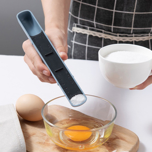Cuchara medidora ajustable para cocina, cuchara medidora de silicona de plástico para café, sal, <span class=keywords><strong>dos</strong></span> escamas - Product Image 1