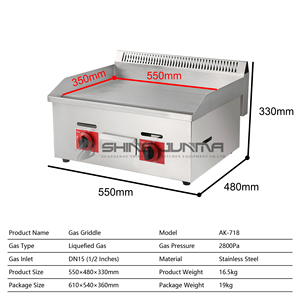 Griglie Commerciali all'Ingrosso, Piastra <span class=keywords><strong>a</strong></span> <span class=keywords><strong>Gas</strong></span> Industriale, <span class=keywords><strong>Macchina</strong></span> per Grigliare in Acciaio Inox per Ristoranti - Product Image 3